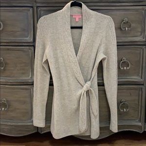 LILLY PULITZER  cashmere wrap sweater cardigan med